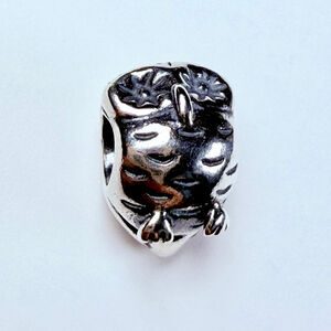 Pandora Charming Wise Old Owl Animal Bird Sterling Silver 925 Bead ALE